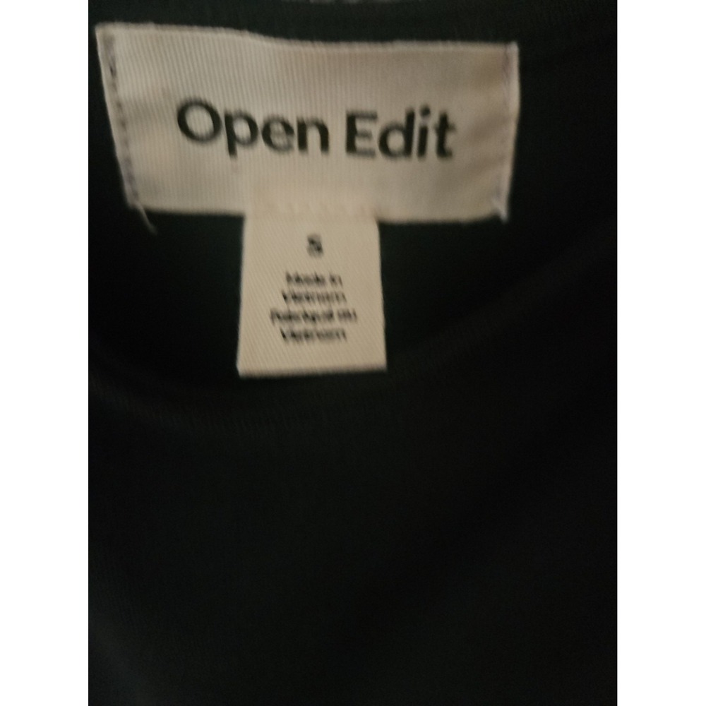 NWT Open Edit Womens Black Stretch Midi Tank Style Dress SMALL - Picture 2 of 6